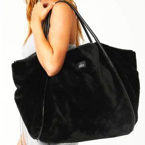 Alo Yoga Faux Fur Tote- Black